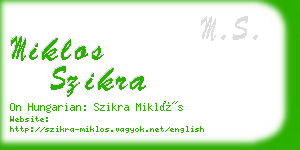 miklos szikra business card